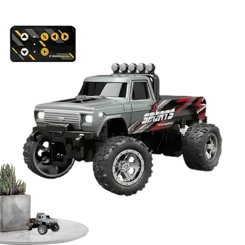 Ferngesteuertes Auto für Kinder, ferngesteuertes LKW-Auto,Kleine RC-Auto-LKW-Spielzeuge | 2,4-GHz-Offroad-Crawler, wiederaufladbares ferngesteuertes Auto-LKW-Spielzeug mit Lichtern, Maßstab 1:64 für F von Generisch