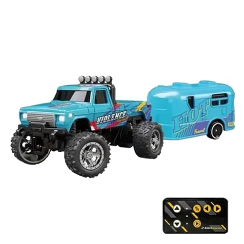 Ferngesteuertes Auto für Kinder, ferngesteuertes LKW-Auto,Kleines Elektroauto-Spielzeug - Wiederaufladbarer Indoor-Autorennfahrer, 2,4-GHz-Elektroauto-Spielzeug mit Lichtern, Maßstab 1:64 für und Mädc von Generisch