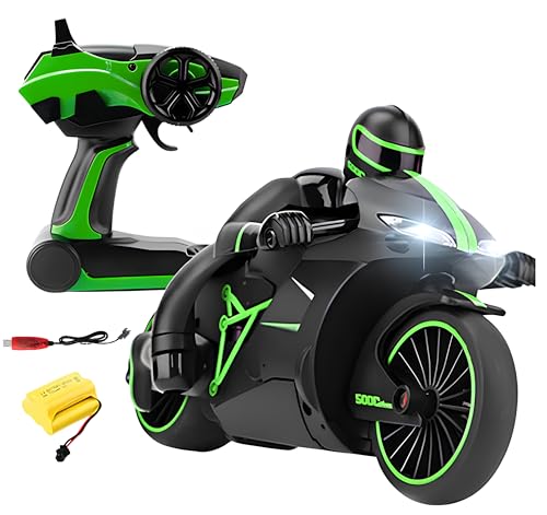 Ferngesteuertes Motorrad für Kinder, superschnell, 20 km/h, Falten, Motorrad mit Piloten, LED-Scheinwerfer, ferngesteuert, Sprint Evolutionen mit Battery Pack, Stunt-Motorrad, Drift Spinning Action Ferngesteuertes Motorrad für Kinder, superschnell, 20 km/h, Falten, Motorrad mit Piloten, LED-Scheinwerfer, ferngesteuert, Sprint Evolutionen mit Battery Pack, Stunt-Motorrad, Drift Spinning Action von Generisch