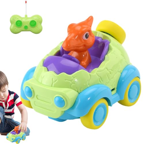 Ferngesteuertes Spielzeugauto für Kleinkinder, beleuchtetes Dinosaurier-RC-Auto,Cartoon-Dinosaurier-Autospielzeug, wiederaufladbar - Verbessern Sie Ihre Fantasie mit Transportauto-Spielzeug mit leicht von Generisch