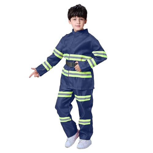 Feuerwehr Kostüm Kinder,Kinder Feuerwehr Rollenspiel Set 3 Teiliges,Faschingskostüme Junge Mädchen,Feuerwehrchef Cosplay Für Kinder Jungen Mädchen Karneval,Feuerwehr Kostüme Kinderkostüme von Generisch