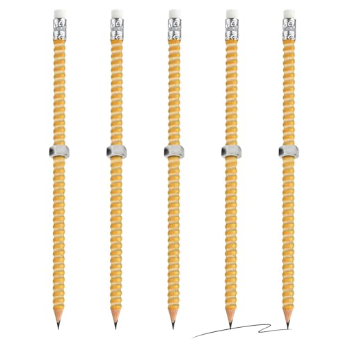 Fidget Bleistift,5 Stück Dreh Schreib Holzstift Mit Gewicht - Sensorisches Lernspielzeug Beruhigend Für Kinder Erwachsene Schule Reisen Unterricht Fidget Bleistift,5 Stück Dreh Schreib Holzstift Mit Gewicht - Sensorisches Lernspielzeug Beruhigend Für Kinder Erwachsene Schule Reisen Unterricht von Generisch