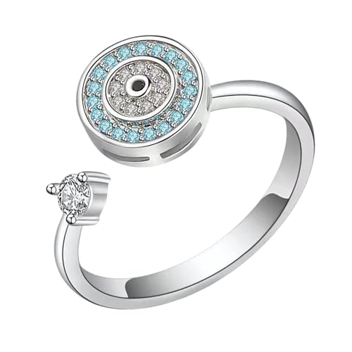 Fidget Ring,Spinner Ring - Verstellbares Zappelspielzeug für Damen und Herren - Exquisite Spinnerringe, Fidget Rolling Ring für Erwachsene für Feiertage für Liebhaber, Freunde von Generisch