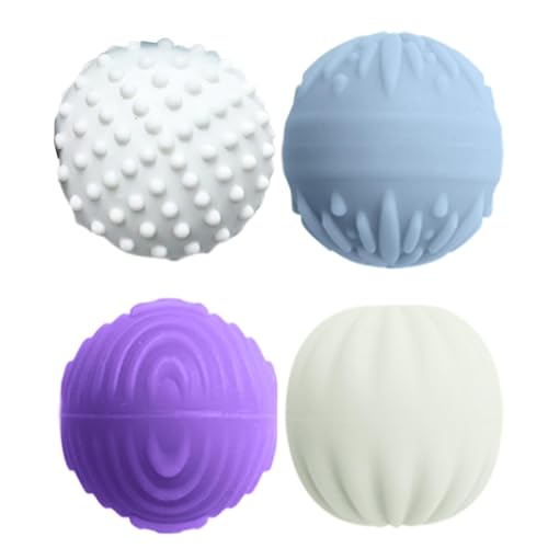 Fidget Toys Sensory Balls Squishy Toys Squishy Maker 4x Textured Soft Silicone Fidget Stress Ball | Quiet Fidgets & Worry Balls Stress Calming Toys for Student Classroom von Generisch