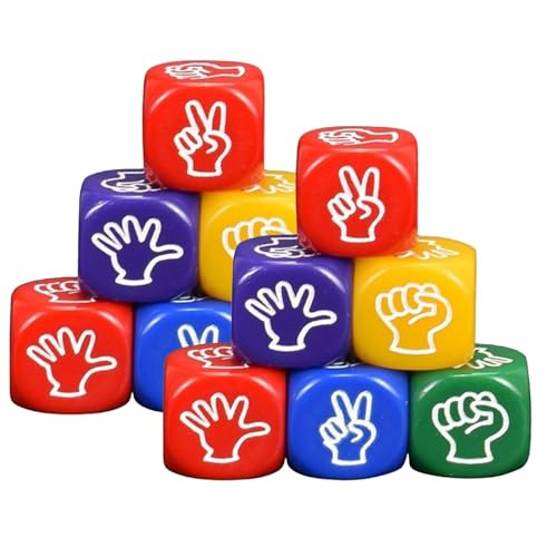 Finger-Ratespiel-Würfel,Stein-Papier-Scheren-Spielwürfel - Ratespiel Würfel für Stein, Papier, Schere,Tragbare lustige Spielwürfel, Party-Brettspiel-Requisiten für Familie, , Freunde von Generisch