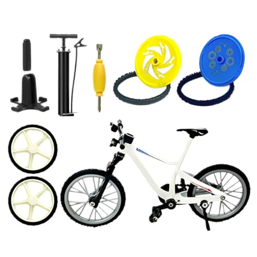 Finger Skateboards Fahrräder Set - Miniatur Mountain Bicycle Model Finger, Sport Fingerzyklusspielzeug Mit Modifizierbaren Teilen, -Fahrrad -Ornament, Rennradspielzeug Für Kinder Home Office Tabl von Generisch