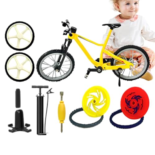 Finger Skateboards Fahrräder Set - Miniatur Mountain Bicycle Model Finger, Sport Fingerzyklusspielzeug Mit Modifizierbaren Teilen, -Fahrrad -Ornament, Rennradspielzeug Für Kinder Home Office Tabl von Generisch