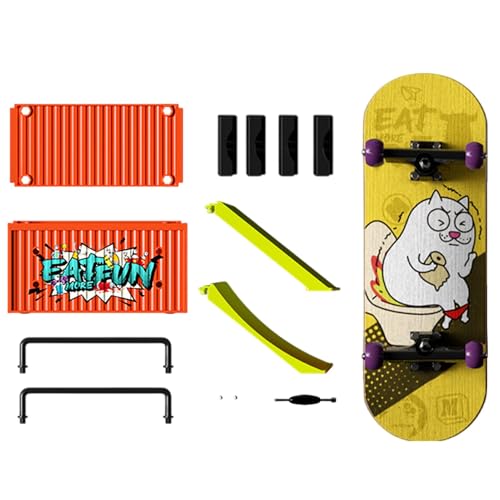 Finger-Skateboards für Kinder, lustiges Skateboard-Spielzeug, Finger-Skateboard-Kits, Fingerbretter Spielzeug, kompaktes Hand-Skateboard für Kinder und Erwachsene, Finger-Skateboarding-Zubehör von Generisch