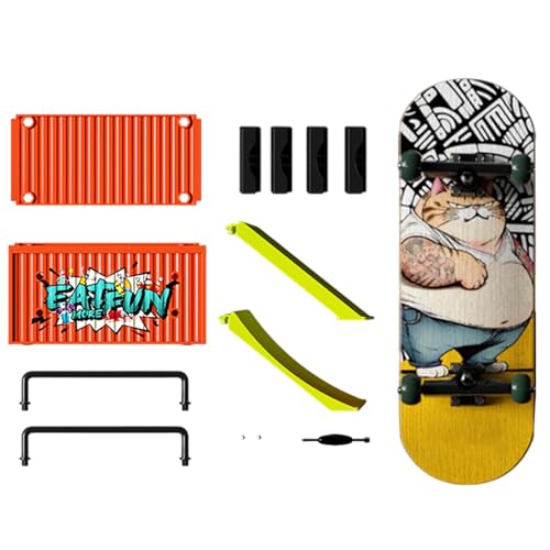 Finger-Skateboards für Kinder,Skateboards für Finger | Finger-Skateboard-Kits Mehrzweck-Fingerspielzeug - Trainings-Fingerbretter, Fingerbretter, Spielzeug mit Behälter für Kinder und Erwachsene von Generisch