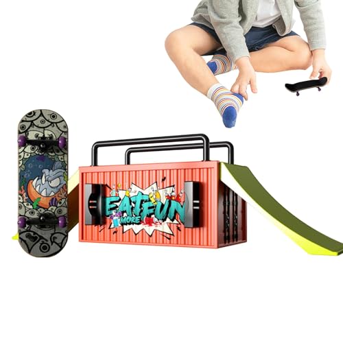 Finger-Skateboards für Kinder,Skateboards für Finger - Finger-Skateboard-Sets, Mehrzweck-Skateboard-Spielzeug - Hand-Skateboard mit Container-Fingerbrettern, Spielzeug für drinnen und draußen von Generisch