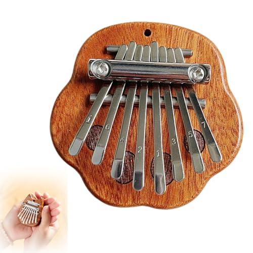 Finger Thumb Piano, 8 Key Exquisite Finger Thumb Piano, Symmetry Finger Thumb Piano, Marimba Musical Good Accessory Pendant Gift, Symtmetry Finger Thumb Piano, Thumb Piano for Adults (F) von Generisch