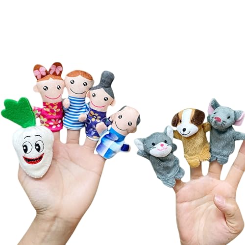 Fingerpuppen Für Kleinkinder - 8-teilig Spielzeug Zum Geschichtenerzählen & Lesen - Interaktives Lernspielzeug Für Rollenspiel Und Unterwegs Fingerpuppen Für Kleinkinder - 8-teilig Spielzeug Zum Geschichtenerzählen & Lesen - Interaktives Lernspielzeug Für Rollenspiel Und Unterwegs von Generisch