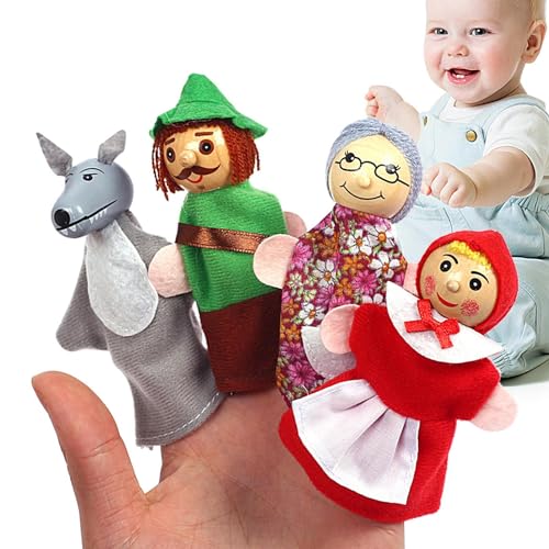 Fingerpuppen-Set,Fingerpuppen - 4 Stück Fingerpuppenspielzeug | Fingerpuppen-Set, Partyzubehör, pädagogisches Badespielzeug für Geschichtenzeit, Strandspielzeug, Spielzeit von Generisch