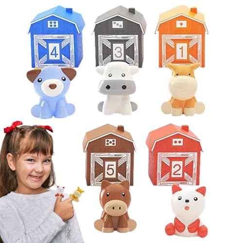 Fingerpuppen für Kinder,Tierpuppen für Kinder | Zählspielzeug Sortierspielzeug Tierpuppen,Fingerpuppen, Scheunentierspielzeug, Kinderpuppen-Lernspiele, Feinmotorikspielzeug, Goodie-Bag-Stuffers von Generisch