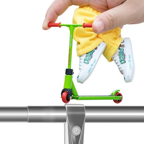 Fingerspitzenbewegung, Fingerspielzeug-Set beinhaltet Finger Scooter Finger Pants Schuhe, Fingerroller aus Metalllegierung mit Fingerhosen, Fingerschuhen und Werkzeugen für Kinder, Erwachsene und Deko von Generisch