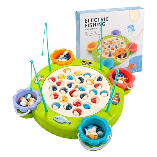 Fischfangspiel für Kinder, magnetisches Angelspielzeug-Set - Elektronisches Angelspiel | Früherziehung Kleine Fischfiguren Brettspiel Multifunktional für Kinder von Generisch