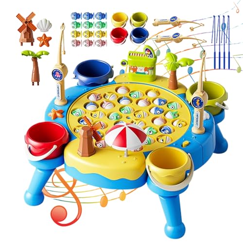 Fischspiel - Magnetisches Angelset | Elektrische Drehbare Plattform Für Geburtstagsparty Ab 3 Jahren Für Und Mädchen Fischspiel - Magnetisches Angelset | Elektrische Drehbare Plattform Für Geburtstagsparty Ab 3 Jahren Für Und Mädchen von Generisch