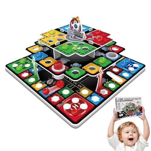 Fliegendes Schachbrettspiel, Flugschach | 3D-Familienbrettspiel und Damespiel,Multifunktionales Familien-Flugschachspiel, pädagogisches Erwachsene-Kind-Party-Brettspiel für Kinder von Generisch