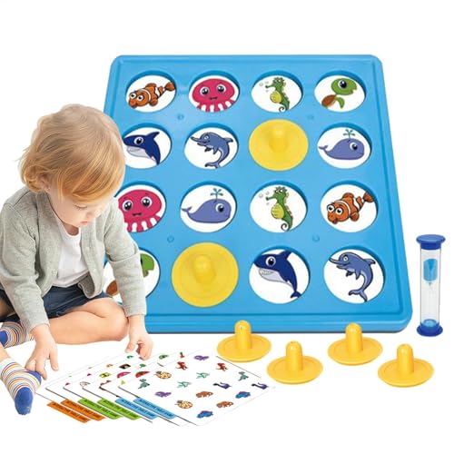 Flipping Chess-Strategiespiel, Flipping to Win-Reisestrategiespiel - Muster-Flip-Schach für zwei Spieler - Flip-Kartenspiel, Spielbrett, pädagogisches Familienbrettspielspielzeug für Kinder und Erwach von Generisch