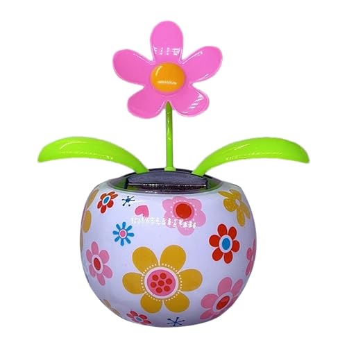 Floral Dashboard Decor - Solar Flower Car Decoration | Solar Shaking Flower Ornament, Automatic Shaking Flower For Home Window von Generisch