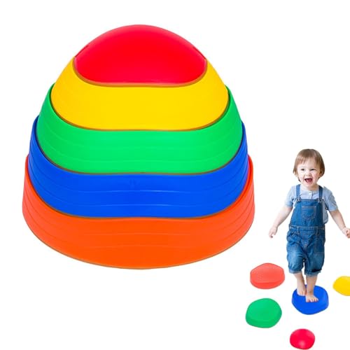 Flusssteine Und Hügelkuppen Für Kinder, rutschfeste Balanciersteine, Stapelsteine Set Kinder Balance Spiel Zur Förderung Von Balance, Motorik & Koordination von Generisch