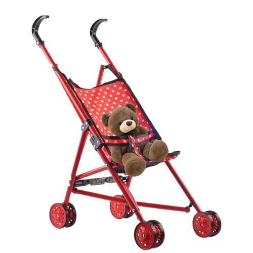 Foldable Stroller, Outdoor Pretend Doll Pram, 20.87x15.75x9.25 Inches and Harmless Doll Accessories for Birthday, Thanksgiving, Christmas, Children's Day von Generisch