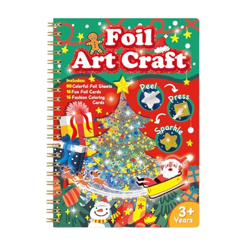 Folienhandwerk Kit, kreative Halloween-Malvorlagen für 4-10 Jahre alte Kinder, Folienhandwerk Aktivitätsbuch, Folien Malbuch für Geburtstag Weihnachten Halloween Folienhandwerk Kit, kreative Halloween-Malvorlagen für 4-10 Jahre alte Kinder, Folienhandwerk Aktivitätsbuch, Folien Malbuch für Geburtstag Weihnachten Halloween von Generisch