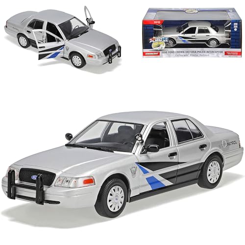 Ford Crown Victoria Colorado State Patrol Silber 2. Generation 1997-2011 1/24 Greenlight Modell Auto Ford Crown Victoria Colorado State Patrol Silber 2. Generation 1997-2011 1/24 Greenlight Modell Auto von Generisch