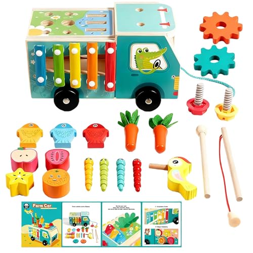 Formspielzeug, Pädagogisches Spielset, 1 Set, Monttessori Form Sorter -Spielzeug, Tödlicheres Interaktives Lernfahrzeug, Mit Pull -Saite Und Xylophon Zum Lernen Formspielzeug, Pädagogisches Spielset, 1 Set, Monttessori Form Sorter -Spielzeug, Tödlicheres Interaktives Lernfahrzeug, Mit Pull -Saite Und Xylophon Zum Lernen von Generisch