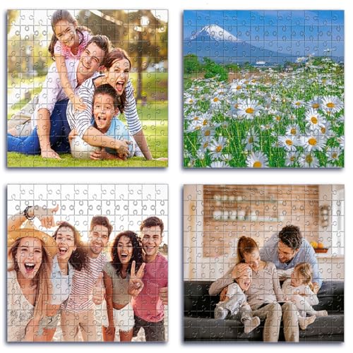 Fotopuzzle Selbst Gestalten,Puzzle Personalisiert,120 500 1000 Teile,Fotopuzzle Mit Eigenem Bild Text Namen Geschenk für Familienporträt Puzzle Geschenk (1 Bild, 120 pcs) von Generisch