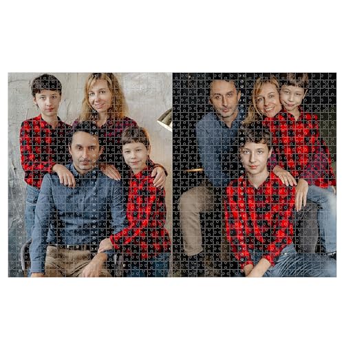 Fotopuzzle Selbst Gestalten,Puzzle Personalisiert,120 500 1000 Teile,Fotopuzzle Mit Eigenem Bild Text Namen Geschenk für Familienporträt Puzzle Geschenk (2 Bild, 1000 pcs) von Generisch