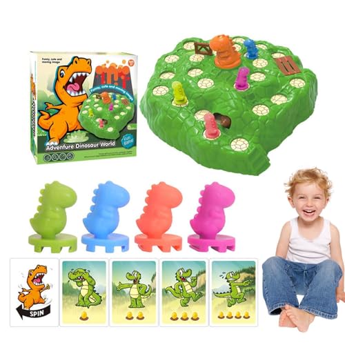 Fröhliches Dinosaurierspiel, Dinosaurier-Partyspiele, Lustiges interaktives Tisch-Brettspiel-Spielzeug, Aktivitätsspielzeug für die frühe Entwicklung für Osterkorbfüller, Kindergarten, Vorschule von Generisch