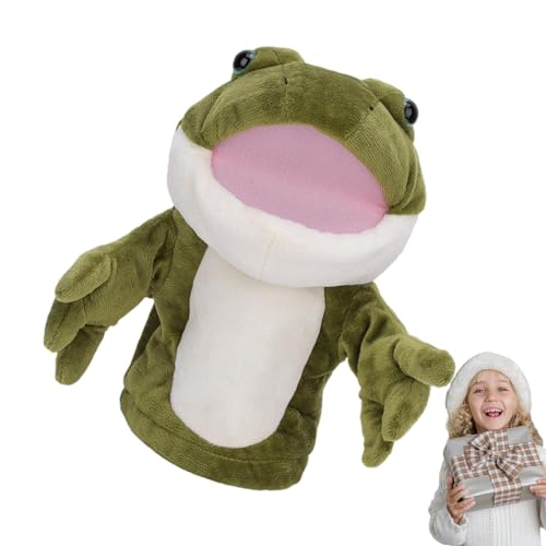 Frog Hand Puppets, Green Frog Plush Puppet, 30cm Plush Animal Hand Puppet, Educational Toddler Toys, Creative Role Toys, Plush Frog Toy, Animal Hand Puppet, Interactive Puppet for Kids, Soft Toy von Generisch