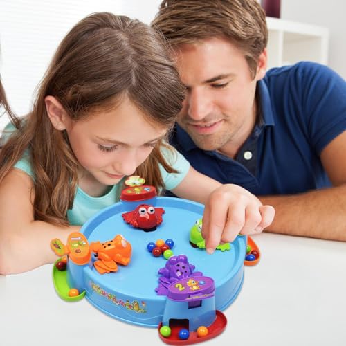 Frosch-Brettspiele,Einzigartiges Homeschool-Kindergarten-Essen Perlen-Brettspiel,Reflex Ball, Originelles Intensives Spiel Der Schnellen Reflexe Für Kinder, Familienmitglieder, Partys von Generisch