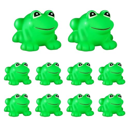 Froschspielzeug, Gummifrösche,Niedliche Gummifroschfiguren | Frosch-Partydekorationen, kleine Tiere zum Verstecken, 10 Stück Gummifrösche, Badespielzeug für Geburtstagsparty und Gartenlandschaft von Generisch