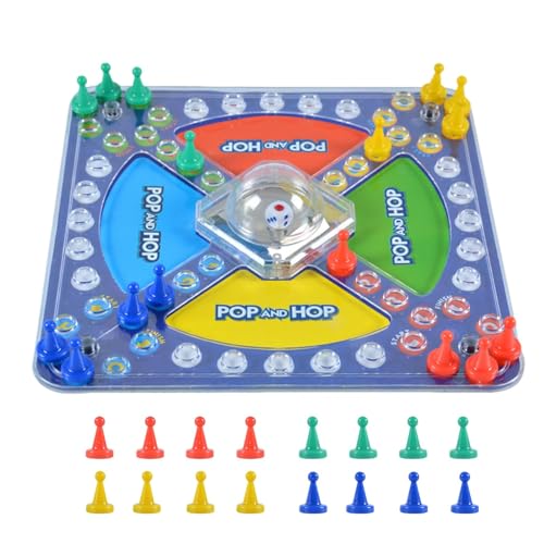 Frustration Brettspiel, Race To Base Pop and Hop Spiel Klassisches Brettspiel, Rennen und Chasing To Base Game, Mehrere Spieler Klassische Brettspiele Für Kinder Kinder, Lustige Familienspiele von Generisch