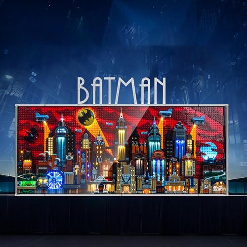 Für Lego Gotham City-Ausstellungsbox 76271 Batmon-Animationsversion der Staubbox aus Acrylbausteinen, die an die Wand hängt (Modelle Nicht enthalten) (Einteiliges transparentes Modell) von Generisch