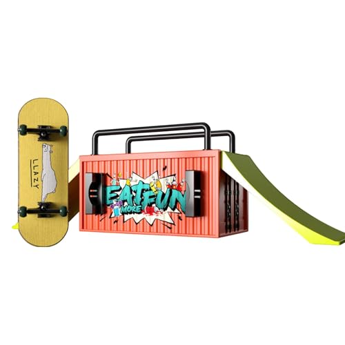 Funny Finger Skateboard Toy, Finger Skateboard Kits for Kids, Compact Hand Skateboard for Children and Adults, Portable Fingerboards for Trick Practice, Ideal for Skateboarding Enthusiasts von Generisch