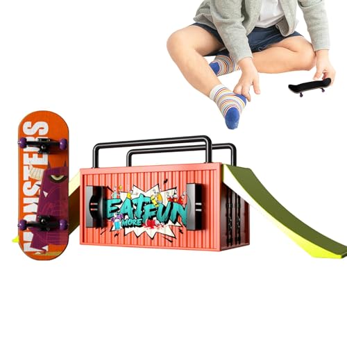 Funny Finger Skateboard Toy, Finger Skateboard Kits for Kids, Compact Hand Skateboard for Children and Adults, Portable Fingerboards for Trick Practice, Ideal for Skateboarding Enthusiasts von Generisch