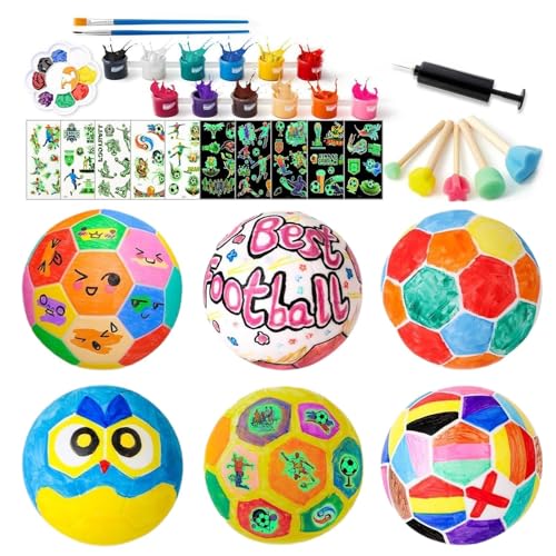 Fußball Malen Set | 12 Farben Fußball Mal Set,Lernspielzeug Für Kinderzimmer Klassenraum Wohnzimmer Kindergeburtstag Feiertage Kindertag Thanksgiving Fußball Malen Set | 12 Farben Fußball Mal Set,Lernspielzeug Für Kinderzimmer Klassenraum Wohnzimmer Kindergeburtstag Feiertage Kindertag Thanksgiving von Generisch