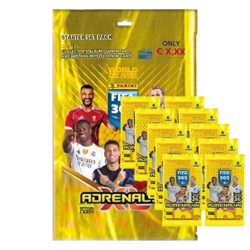 Fußball Trading Cards 2026 | Starterpack + 10 Booster | Album, Limited Karten, Golden Baller & 60 Extra Karten | Road to WM 2026 Fußball Trading Cards 2026 | Starterpack + 10 Booster | Album, Limited Karten, Golden Baller & 60 Extra Karten | Road to WM 2026 von Generisch