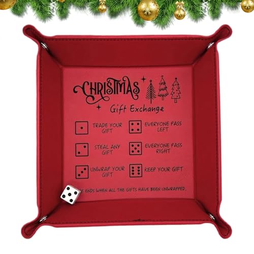 Game Dice Tray zum Rollen,Dice Rolling Tray Folding | Brettspiel-Würfelrolltablett faltbar,Weihnachts-Freunde-Treffen-Austauschspiel-Würfeltablett für Spielzimmer, Klassenzimmer von Generisch