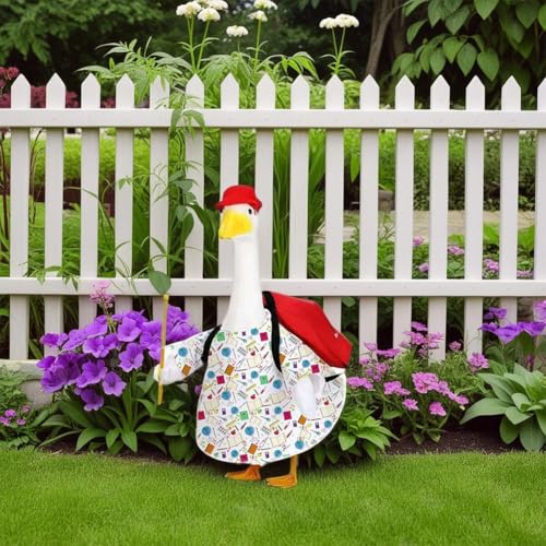 Gans-Outfits, 4-teiliges Set, Hofgansstatue, Kleidung für Statue, Rasen, Veranda, Gans, Kleidung mit Schultasche, Schulanfangskostüm für Garten, Hof, Klassenzimmer, Dekoration Gans-Outfits, 4-teiliges Set, Hofgansstatue, Kleidung für Statue, Rasen, Veranda, Gans, Kleidung mit Schultasche, Schulanfangskostüm für Garten, Hof, Klassenzimmer, Dekoration von Generisch