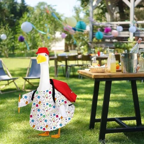 Gans-Outfits, 4-teiliges Set, Hofgansstatue, Kleidung für Statue, Rasen, Veranda, Gans, Kleidung mit Schultasche, Schulanfangskostüm für Garten, Hof, Klassenzimmer, Dekoration Gans-Outfits, 4-teiliges Set, Hofgansstatue, Kleidung für Statue, Rasen, Veranda, Gans, Kleidung mit Schultasche, Schulanfangskostüm für Garten, Hof, Klassenzimmer, Dekoration von Generisch