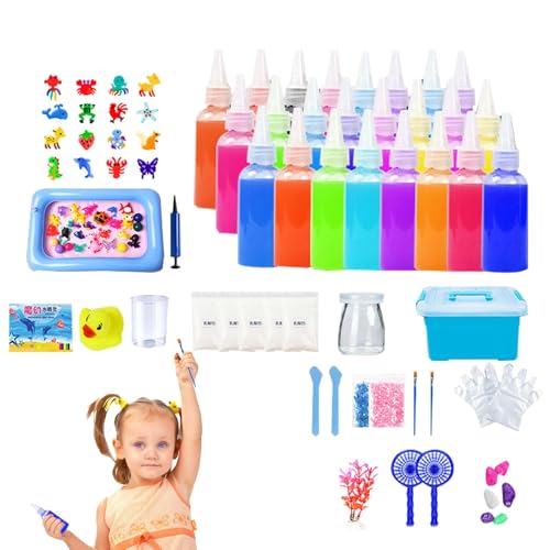 Gel Kit | Water Jelly Creative Set | Water Fairy Gel Set | Water Animal Craft Kit | Sea Creature Mold Gel Kits Safe and PVC for Quick and Easy Creations von Generisch