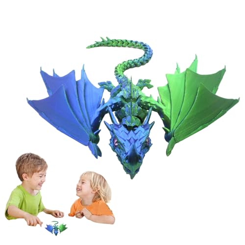 Gelenkdrache mit Flügeln | Spielzeug Realistische Kristalldrachen Spielzeug - Gelenkdrache Home Decor mit beweglichen Gelenken, kreatives Zappelspielzeug für Drachenliebhaber Sammler von Generisch