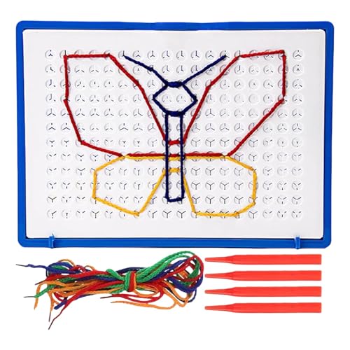 Generico Children Sensory Board, Fine Motor Skill Toys, Educational Kids Toys, Learning Activity Board, Thread Board for Kids, Sensory Development And Fine Motor Skills Learnings Toys von Generisch