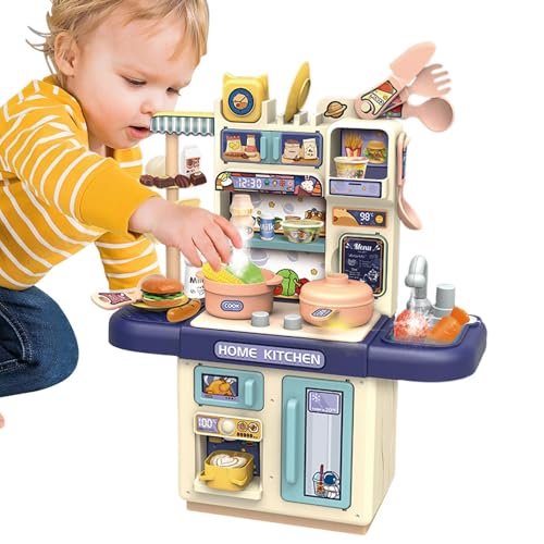 Generico Play Kitchen Set, Kids Kitchen Toy, Pretend Play Kitchen, Toy Cooking Set, Kids Cooking Toys, Interactive Play Kitchen, Pretend Food Toys, Cooking Accessories von Generisch