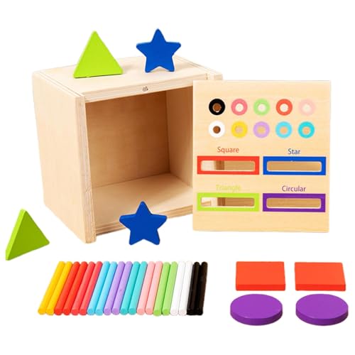 Generico Sortierbox aus Holz, Sortierbox für Farbformen | Set mit Farbklassifizierungsfeldern Generico Sortierbox aus Holz, Sortierbox für Farbformen | Set mit Farbklassifizierungsfeldern von Generisch
