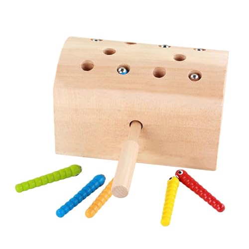 Generico Wooden Sorting Toy, Cute And Interesting Preschool Learning Toy, Worm Catching Fine Motor Skill Toy For Children's Day, Easter, Birthday, Christmas von Generisch